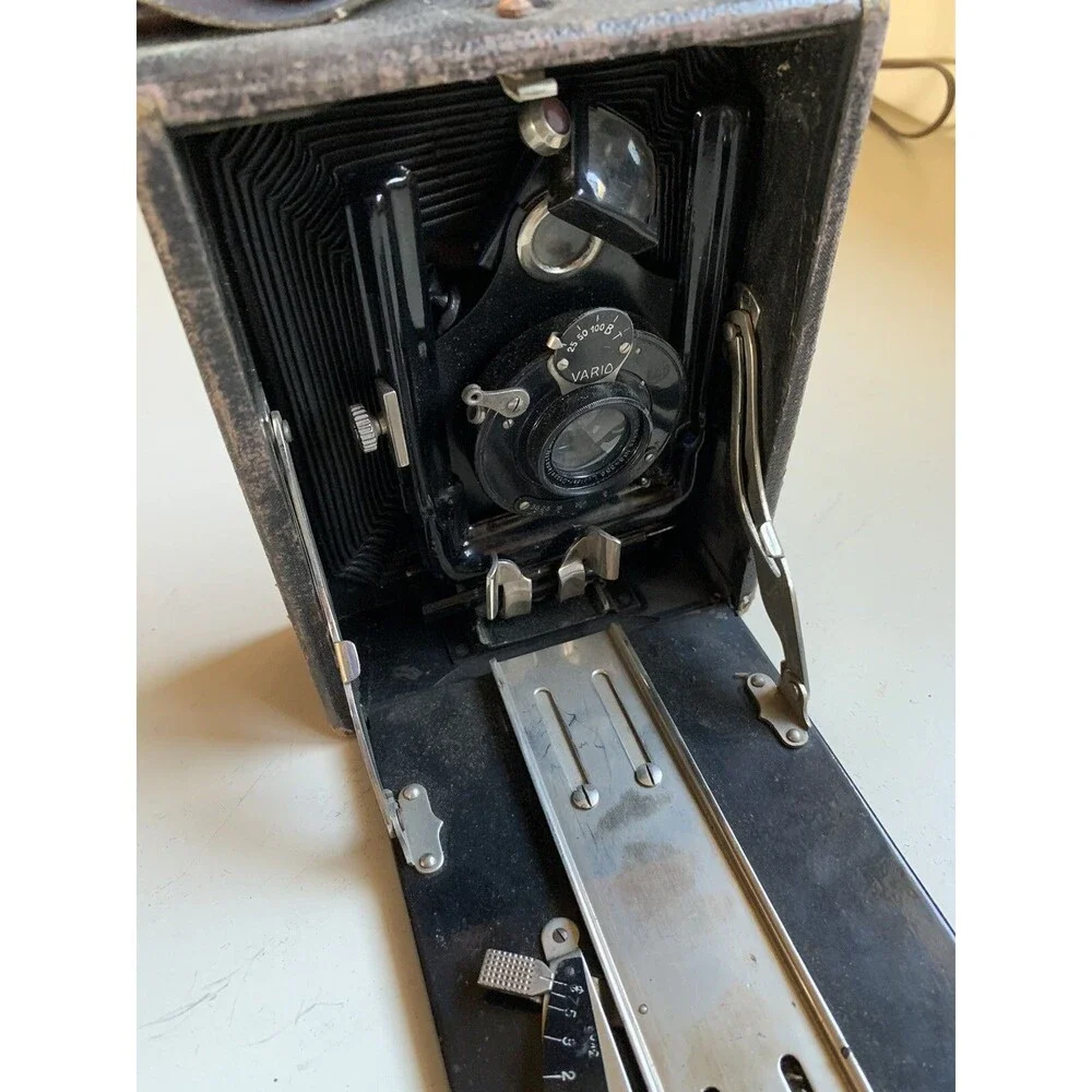 Antique Vintage Folding Camera Vario Rodenstock Munchen 1:6.5 f = 13.5 cm